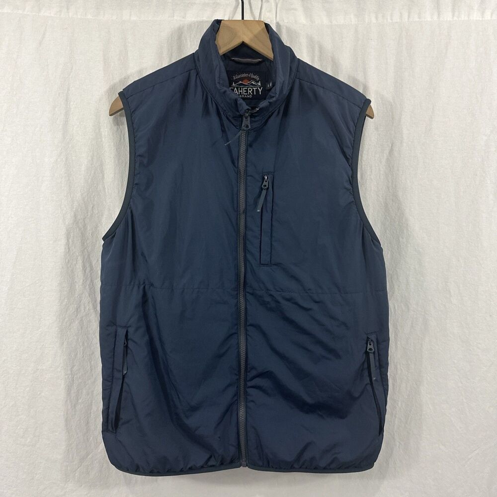 Faherty Men’s Atmosphere Blue Zip Vest Sz M Gorpcore Outdoor Hiking Lightweight